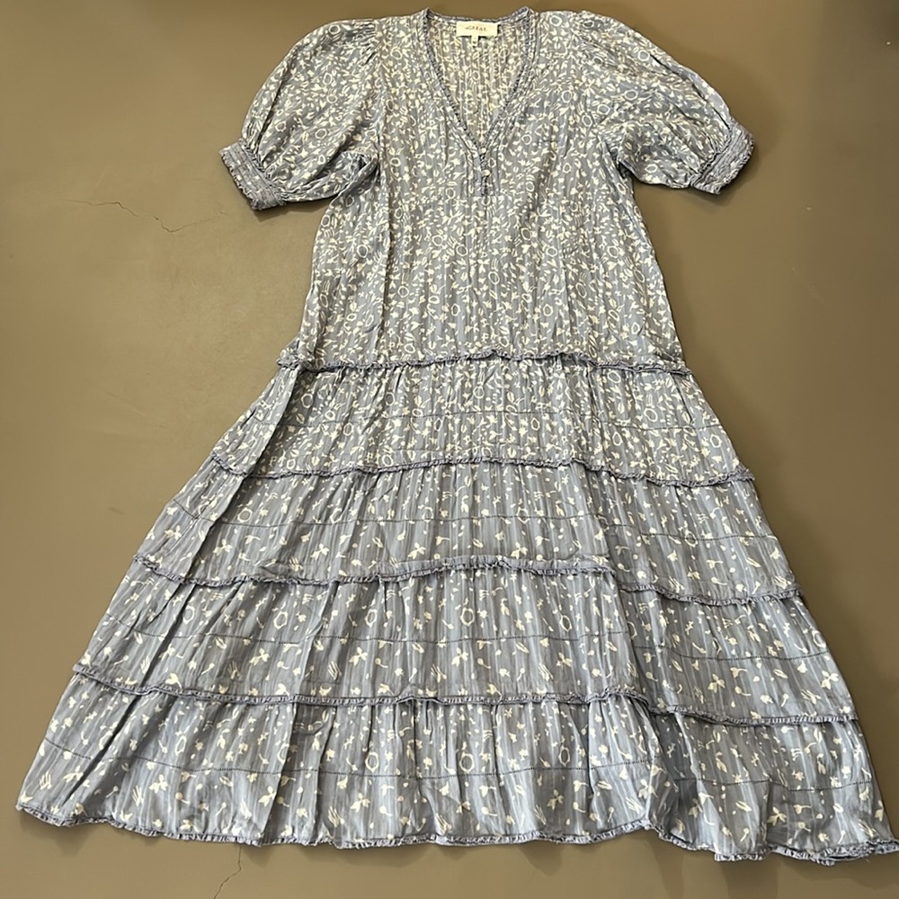 The great baby blue cream floral dress 2 M country western current elliott